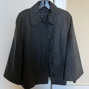 NWOT dark grey Banana Republic Cape Sleeve Coat